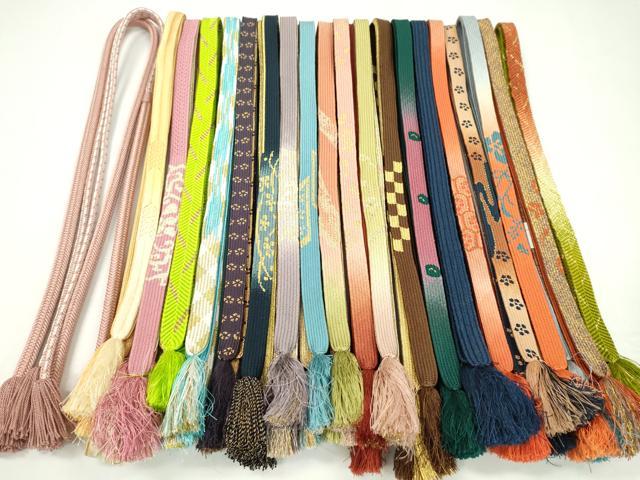 平和屋着物●和装小物　帯締め20本セット　高麗組　笹浪組　金糸　未使用あり　逸品　CAAZ6253ju