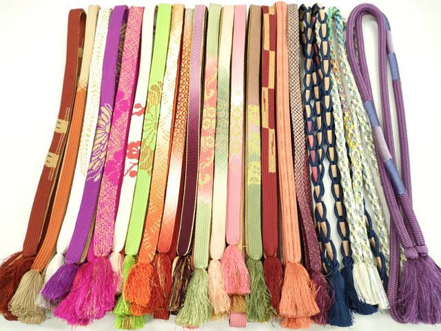 平和屋着物●和装小物　帯締め20本セット　高麗組　礼装用　丸組　金糸　逸品　CAAZ6294ju