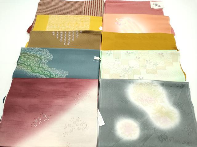 平和屋着物★和装小物　帯揚げ10枚セット　正絹　逸品　未使用　CAAZ6353ju