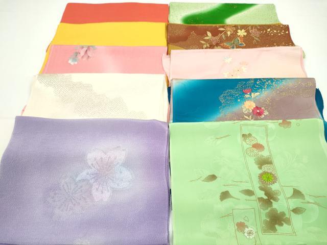 平和屋着物★和装小物　帯揚げ10枚セット　正絹　逸品　CAAZ6361ju