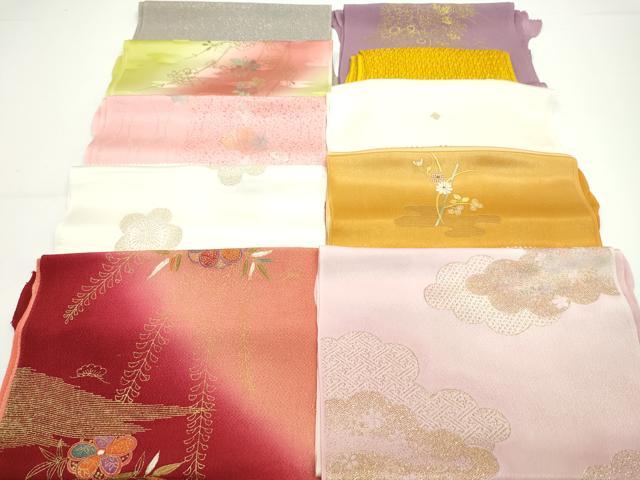 平和屋着物★和装小物　帯揚げ10枚セット　正絹　逸品　CAAZ6375ju