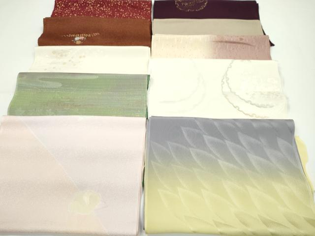 平和屋着物★和装小物　帯揚げ10枚セット　丹後ちりめん　正絹　逸品　CAAZ6397ju