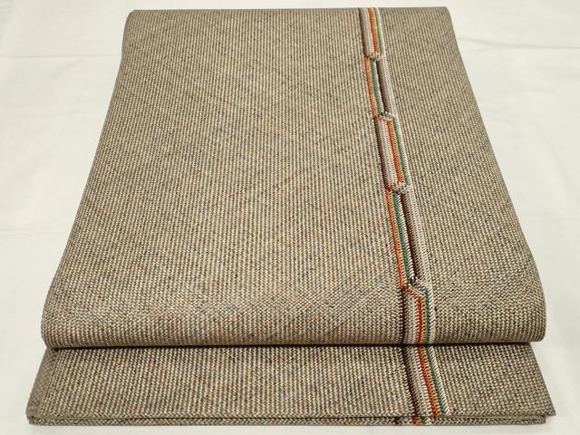 平和屋着物●全通柄袋帯　組織　間道　金糸　正絹　逸品　未使用　CAAZ6423dy