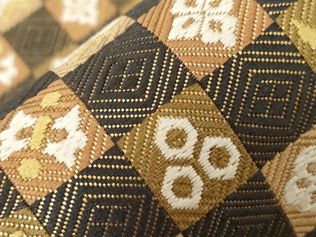 平和屋着物○佐賀錦 本場筑前博多織 六通柄袋帯 唐織 宝尽くし文