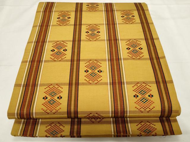 平和屋着物●全通柄袋帯　紬地　花織　吉祥文　正絹　逸品　CAAZ6443dy