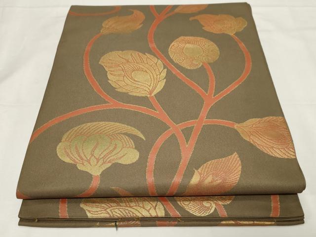 平和屋着物●織物一筋名門　織悦　全通柄　本袋帯　更紗文　金糸　正絹　逸品　CAAZ6476dy