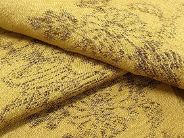 平和屋着物●上質な紬　草花文　正絹　逸品　未使用　CAAZ6516dy