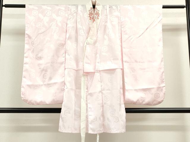 平和屋着物[]七五三　女の子　７歳　祝着　四つ身　長襦袢セット　鼓舞蝶草花文　金彩　逸品　CAAZ7023ze_7