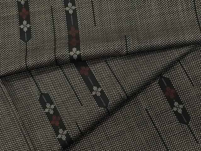 平和屋着物●本場大島紬　7マルキ　吉祥花文　正絹　逸品　CAAZ8004vf