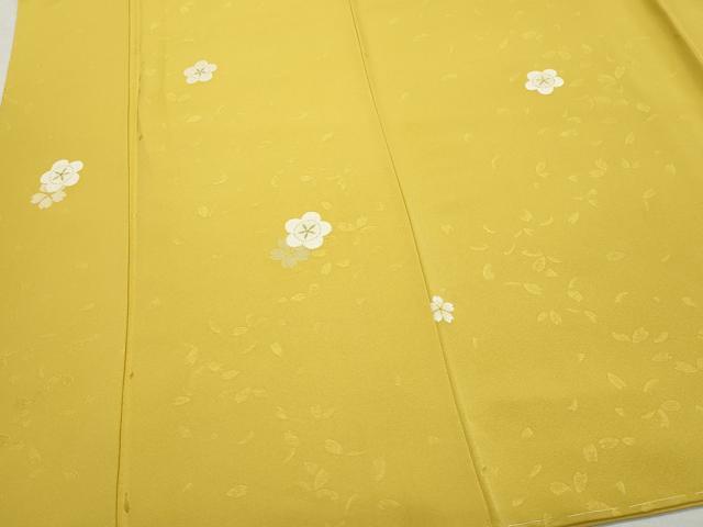 平和屋着物○上質な小紋 寿光織 梅桜散し 金糸 ロング丈