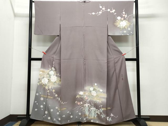 平和屋着物●訪問着　作家物　四季の舞　暈し染め　金銀彩　正絹　逸品　CAAZ8097vf