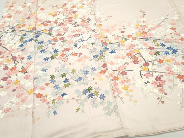 平和屋着物○本加賀友禅作家 百貫華峰 色留袖 枝花