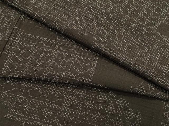 平和屋着物●結城紬　80亀甲　雲取り吉祥文　正絹　逸品　未使用　CAAZ8197vf