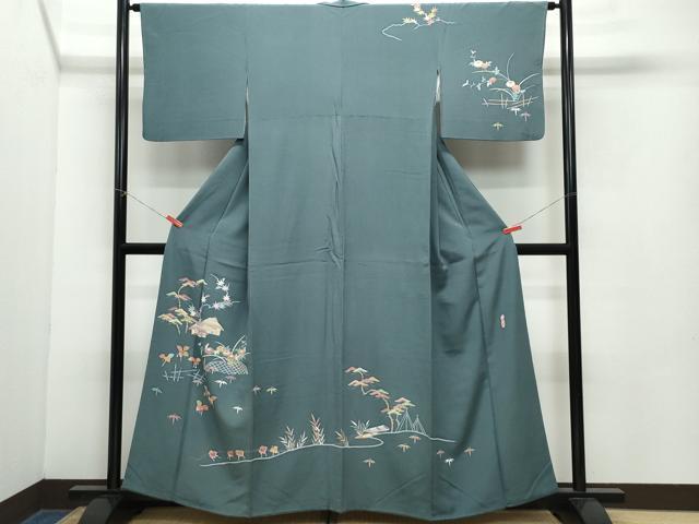 平和屋着物●名門・上野家　上野街子　清染居　訪問着　人物風景文　正絹　逸品　CAAZ8236vf