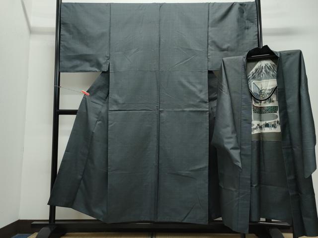 平和屋着物●男性　本場大島紬　アンサンブル　100亀甲　総詰め　正絹　逸品　CAAZ8256vf