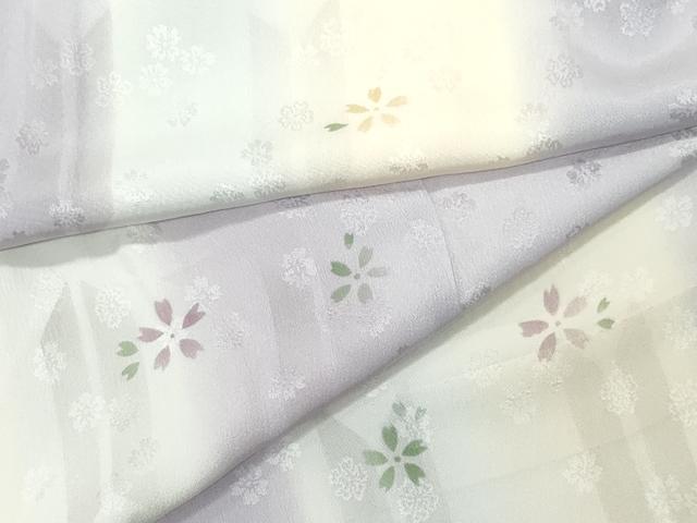 平和屋着物●長襦袢　無双仕立て　舞花文　暈し染め　正絹　逸品　CAAZ8320vf