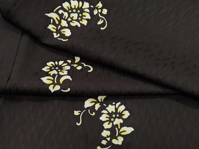 平和屋着物●上質な小紋　花唐草文　正絹　逸品　CAAZ8335vf