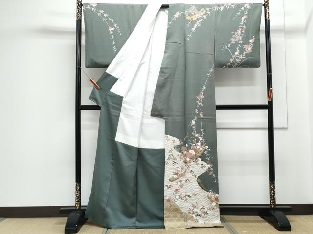 平和屋着物●訪問着　舟花文　金彩　正絹　逸品　CAAZ8807th 平和屋着物○訪問着 舟花文 金彩 正絹 逸品 CAAZ8807th