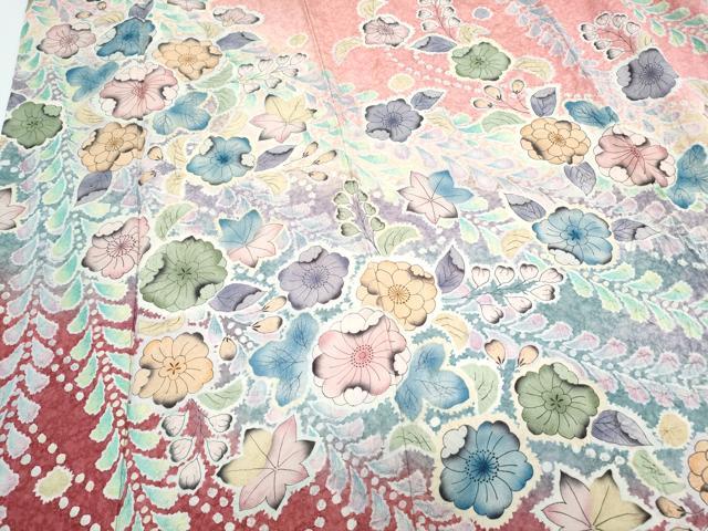 平和屋着物○豪華振袖 辻が花 絞り 暈し染め 正絹 逸品 CAAZ8816th