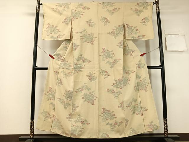 平和屋着物●上質な紬　草花文　正絹　逸品　未使用　CAAZ9994vp 平和屋着物○上質な紬 草花文 正絹 逸品 未使用 CAAZ9994vp