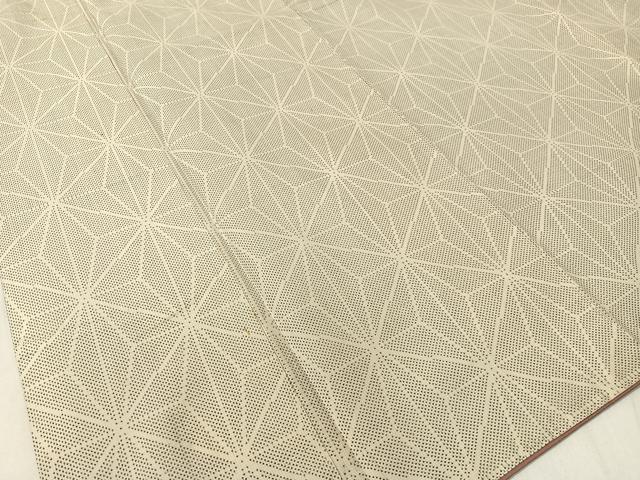 平和屋着物○本場白大島紬 7マルキ 麻の葉文様 正絹 逸品 CAAZ9995vp