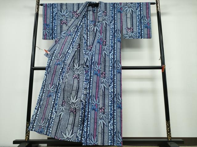 平和屋着物∴夏物 浴衣 笹竹唐草文 CABA0514ng