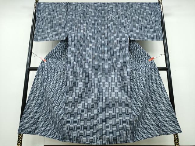 平和屋着物∴夏物　男性　浴衣　網代文様　綿　逸品　未使用　CABA0715ng_1