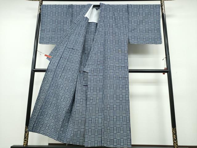 平和屋着物∴夏物　男性　浴衣　網代文様　綿　逸品　未使用　CABA0715ng_2