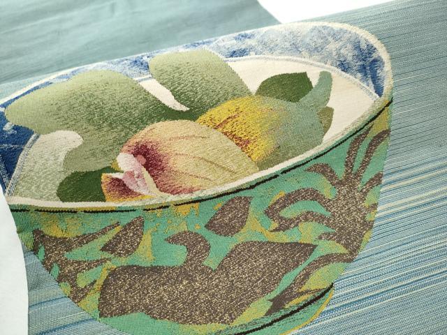 平和屋着物○爪掻き本綴れ 八寸名古屋帯 作家物 成物