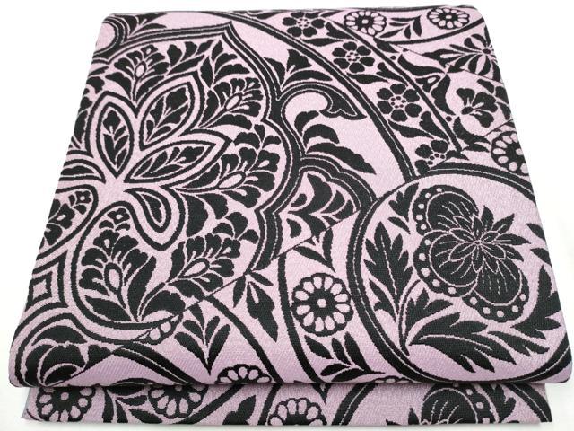 平和屋着物●六通柄袋帯　切嵌花丸文　銀糸　正絹　逸品　CABA0930hy