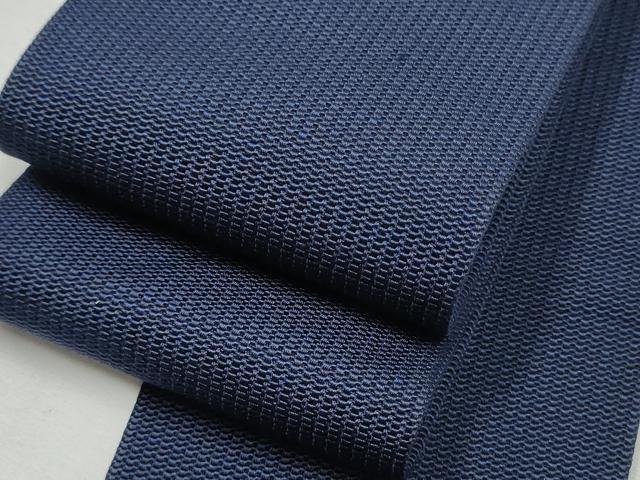 平和屋着物●男性　本場筑前博多織　角帯　霞文　西村織物謹製　証紙付き　正絹　逸品　CABA0971hy