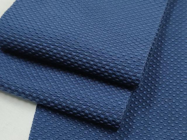 平和屋着物●男性　本場筑前博多織　角帯　青褐色　正絹　逸品　CABA0975hy