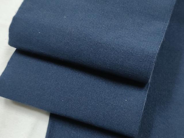 平和屋着物●男性　爪掻き本綴れ　角帯　藍鉄色　正絹　逸品　CABA0982hy