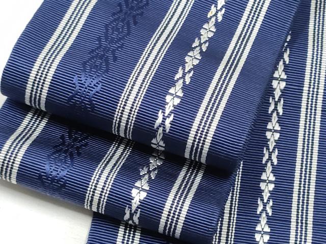 平和屋着物●男性　本場筑前博多織　角帯　献上　証紙付き　正絹　逸品　CABA0983hy