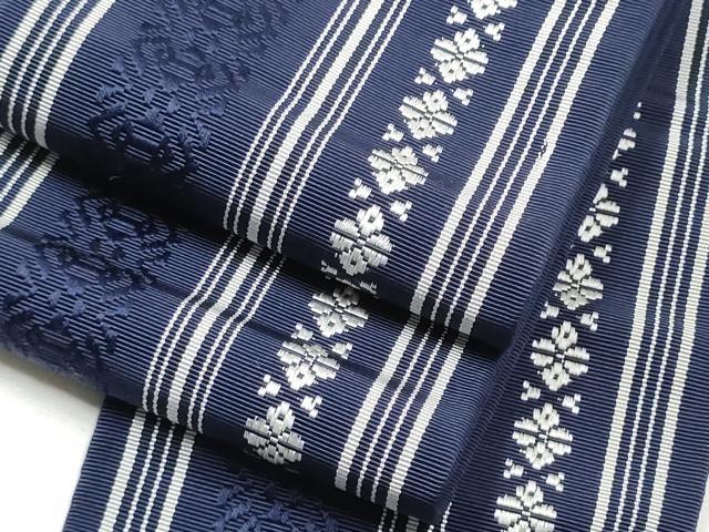 平和屋着物●男性　本場筑前博多織　角帯　献上　正絹　逸品　CABA0994hy