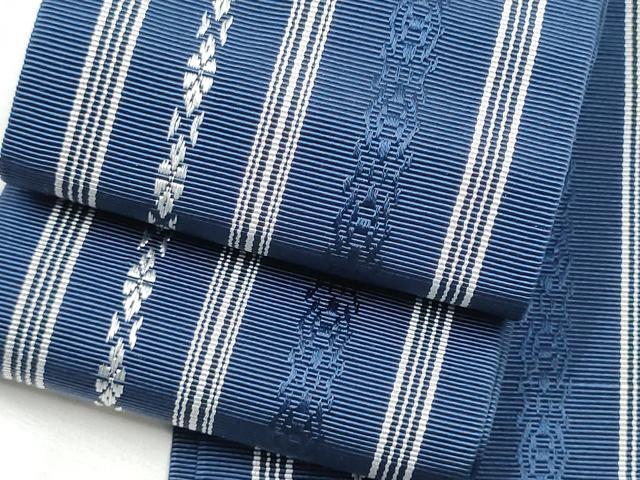 平和屋着物●男性　本場筑前博多織　角帯　献上　証紙付き　正絹　逸品　CABA1003hy