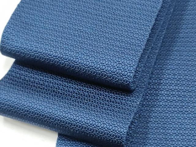 平和屋着物●男性　西陣　太田長謹製　角帯　青褐色　証紙付き　正絹　逸品　CABA1004hy