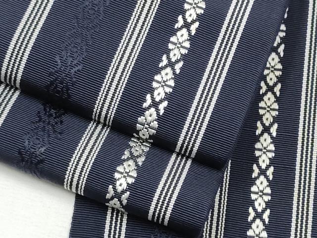 平和屋着物●男性　本場筑前博多織　角帯　献上　証紙付き　正絹　逸品　CABA1017hy