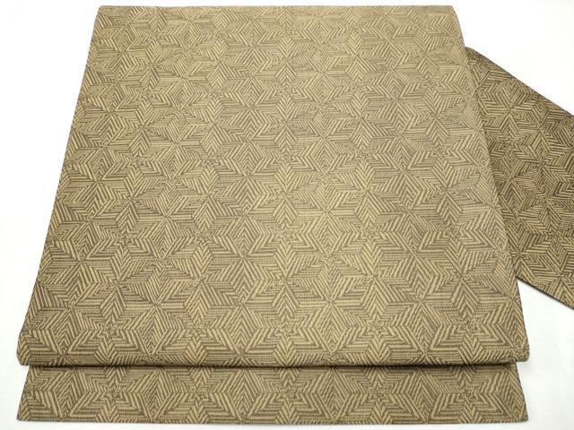 平和屋着物●全通柄　九寸名古屋帯　麻の葉文様　正絹　逸品　CABA1103hy