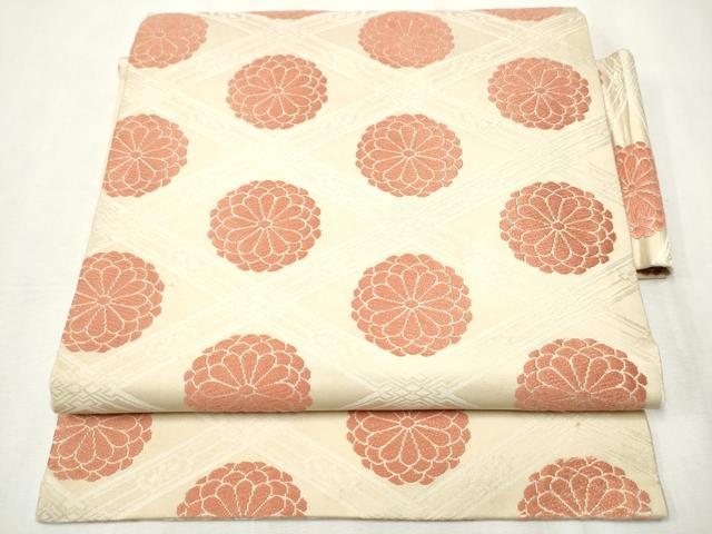 平和屋着物●つけ帯　唐織　菱菊文　正絹　逸品　CABA1118hy 平和屋着物○つけ帯 唐織 菱菊文 正絹 逸品 CABA1118hy 平和屋着物