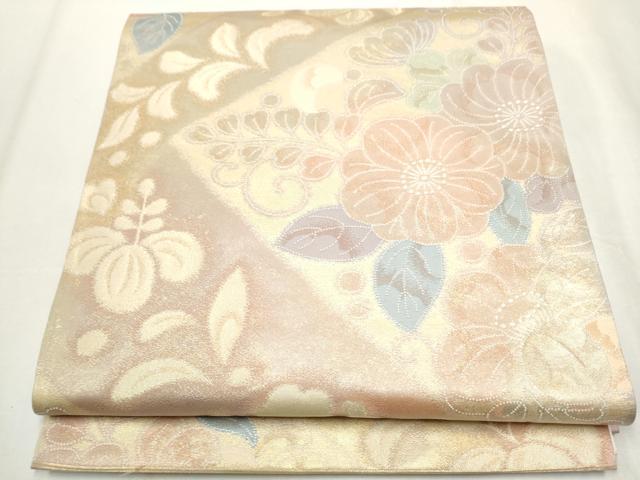 平和屋着物●六通柄袋帯　辻が花　金彩　正絹　逸品　CABA1166hy