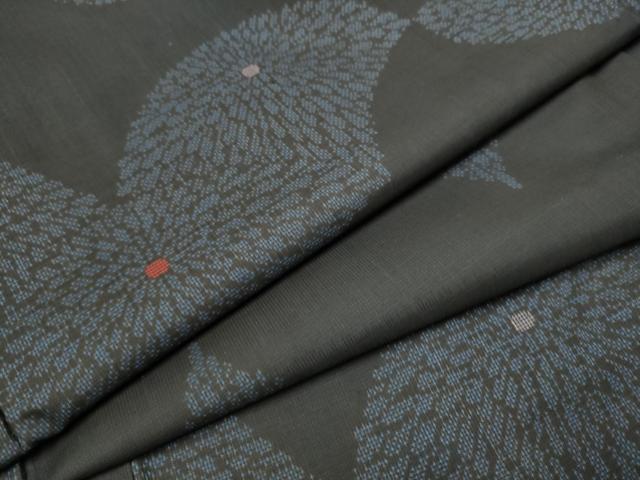 平和屋着物●本場大島紬　7マルキ　菊　正絹　逸品　未使用　CABA1191hy