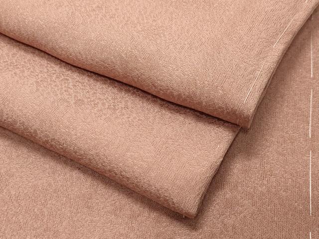 平和屋着物●上質な色無地　吉祥地紋　ときがら茶色　正絹　逸品　未使用　CABA1323gh