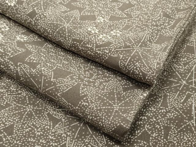 平和屋着物●上質な小紋　楓舞花文　正絹　逸品　未使用　CABA1391gh