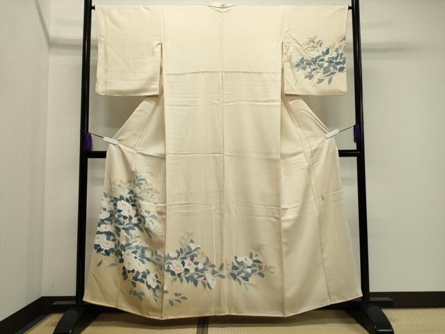 平和屋着物●訪問着　作家物　枝椿　銀彩　正絹　逸品　CABA1416gh