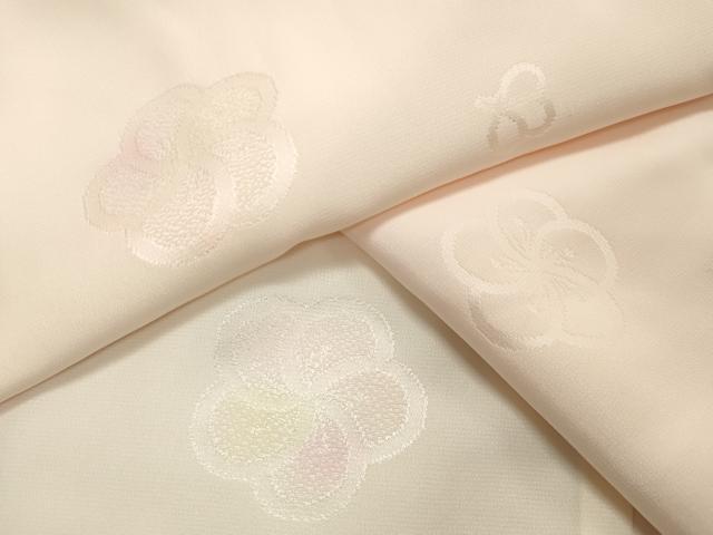 平和屋着物●長襦袢　無双仕立て　舞梅地紋　暈し染め　正絹　逸品　CABA1428gh