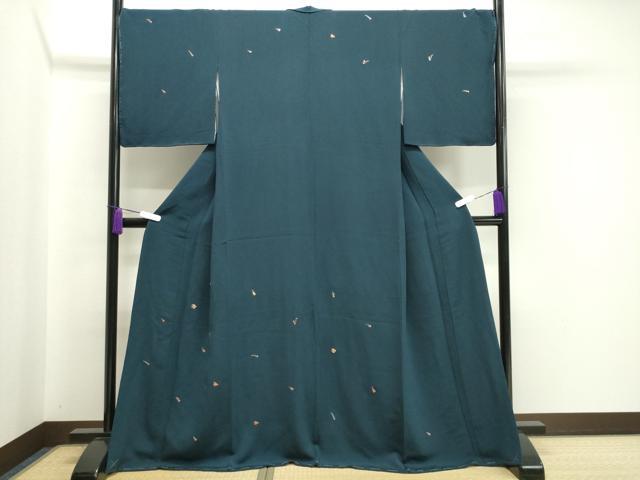 平和屋着物●訪問着　総刺繍　楽器文　金糸　鬼しぼ縮緬　正絹　逸品　未使用　CABA1438gh