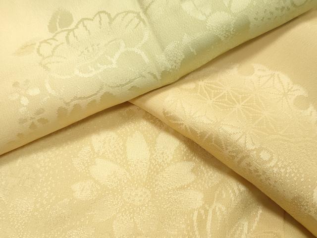 平和屋着物●長襦袢　袷　雪輪重ね花地紋　暈し染め　正絹　逸品　未使用　CABA1509gh