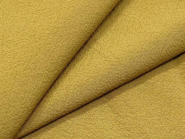 平和屋着物●上質な色無地　山吹茶色　さが美扱い　正絹　逸品　CABA1530gh