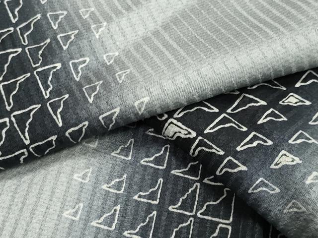 平和屋着物●上質な小紋　吉祥間道　暈し染め　さが美扱い　正絹　逸品　未使用　CABA1531gh